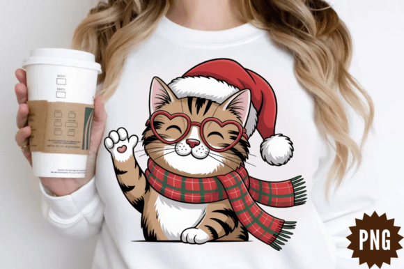 Christmas Cat Karma Clipart: Festive Illustrations