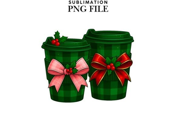 Christmas Coffee Png: Festive Illustrations