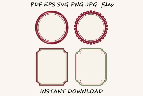 Christmas Label Frames: Festive Illustrations