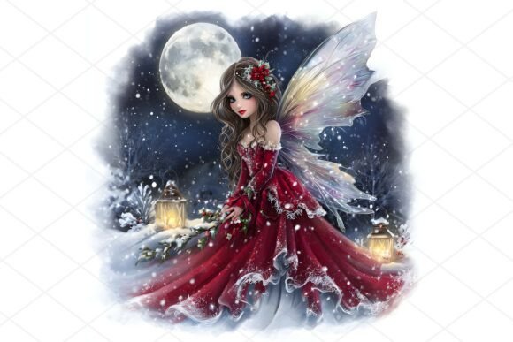 Cute Watercolor Christmas Fairy Illustrations Review