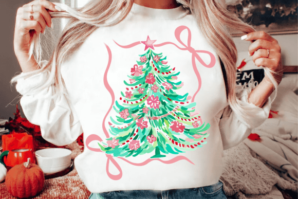 Floral Coquette Christmas Tree: Illustrations