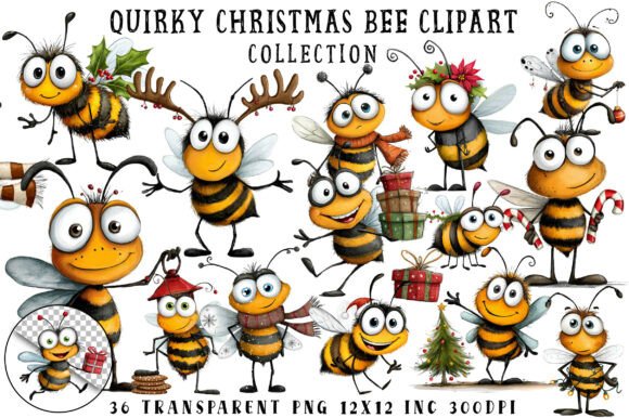 Review: Christmas Quirky Bee Clipart & Illustrations