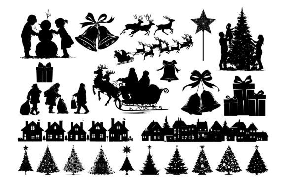 Review: Christmas Silhouette Vector Illustrations