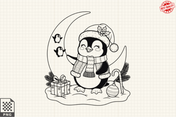 Review: Dressed for Christmas Baby Penguin PNG Illustrations