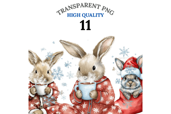 Reviewing 11 Christmas Bunny Clipart Illustrations