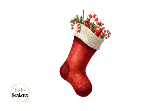 Reviewing Christmas Sock PNG Holiday Clipart Illustrations