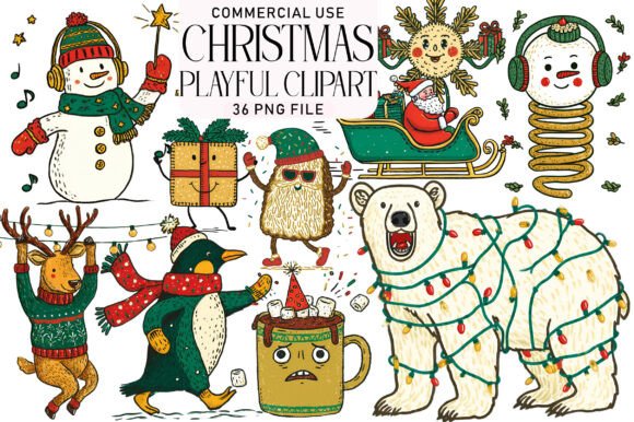 Reviewing Playful Christmas Clipart for Embroidery