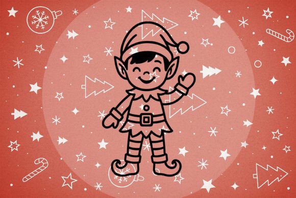 Reviewing SVG File Christmas Elf Illustrations