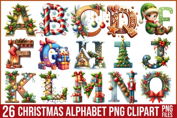 Reviewing the Christmas Alphabet Png Clipart Bundle for Embroidery