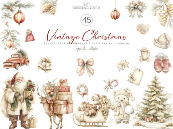 Reviewing the Vintage Christmas Clipart Set for Embroidery