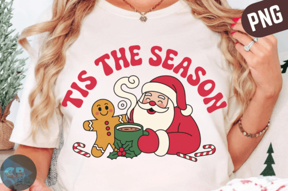 Tis the Season Christmas Coffee PNG Desi: Illustrations