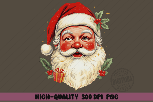 Vintage Santa Png: Christmas Clipart & Illustrations