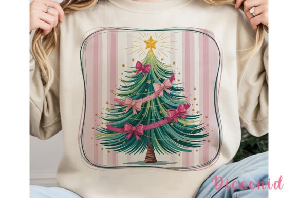 Whimsical Pink Aqua Christmas Tree PNG Review