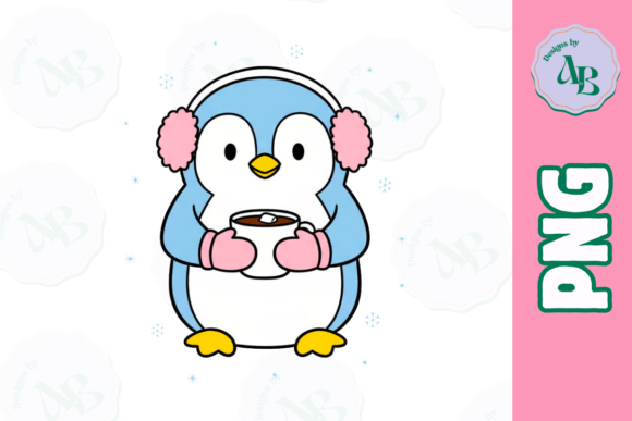 Winter Cute Penguin Christmas PNG: Festive Illustrations